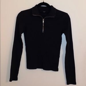 Brandy Melville Zip Collar Long Sleeve